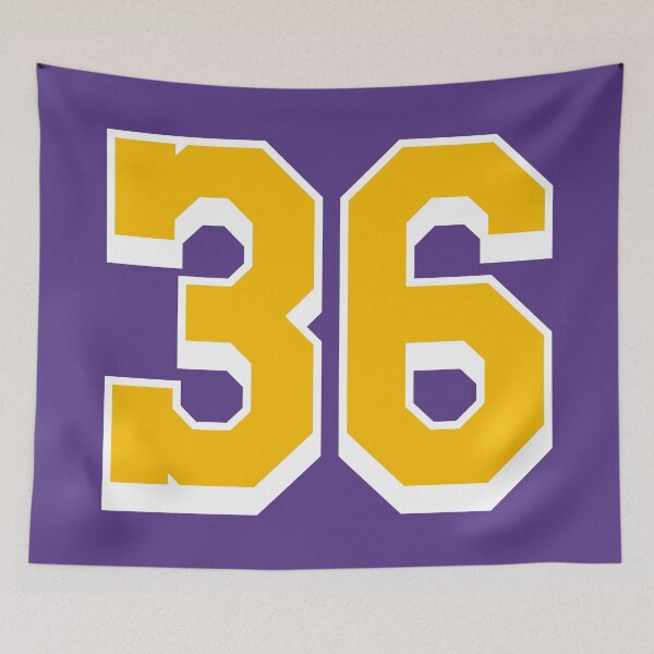 Item preview, 36 Yellow Number thirty-six Purple Basketball Jersey designed and sold by elhefe.