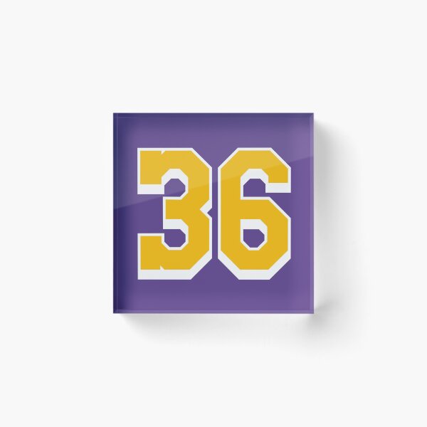 Item preview, 36 Yellow Number thirty-six Purple Basketball Jersey designed and sold by elhefe.