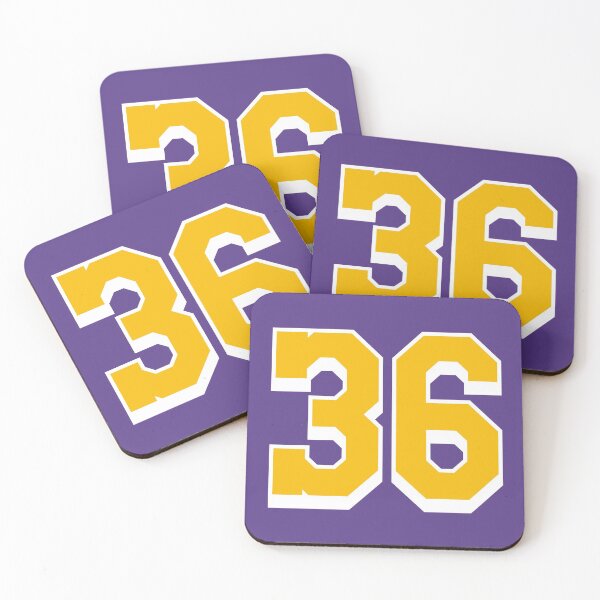 Item preview, 36 Yellow Number thirty-six Purple Basketball Jersey designed and sold by elhefe.