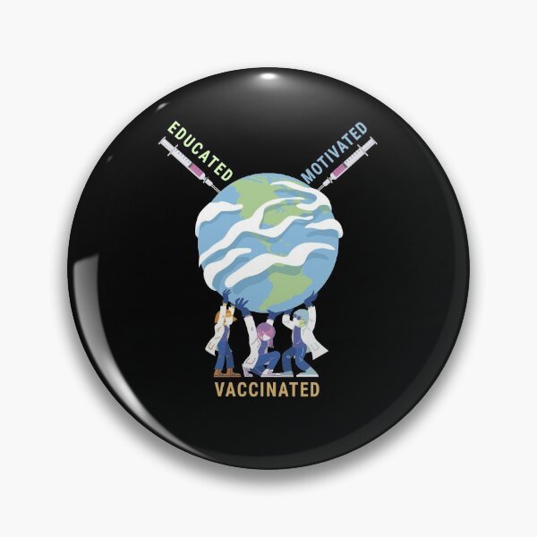Item preview, Educated Motivated Vaccinated designed and sold by sketchypages.