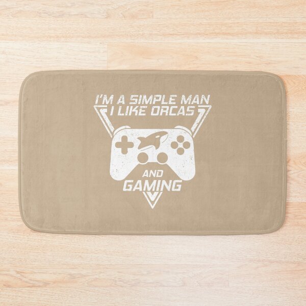 Item preview, I'M A SIMPLE MAN I LIKE ORCAS AND GAMING, FUNNY GAMER ORCAS LOVER designed and sold by TheFirstOne.