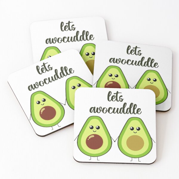 Item preview, lets avocuddle | cute avocado holding hands designed and sold by felinefeelings.
