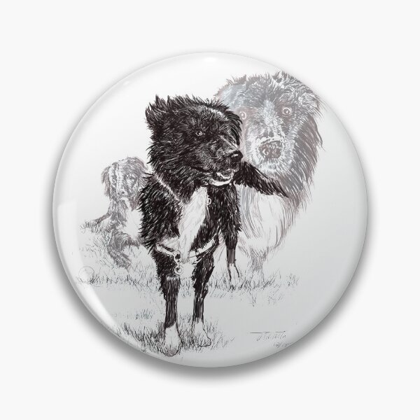 Item preview, Border collie llamado Valentino retrato designed and sold by GunnerStudios.