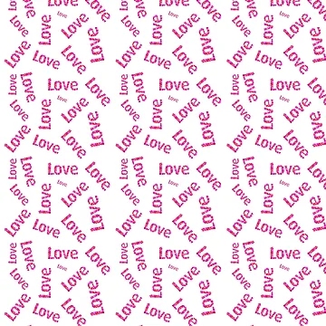 Artwork thumbnail, Pink Love Pattern by Rell1970
