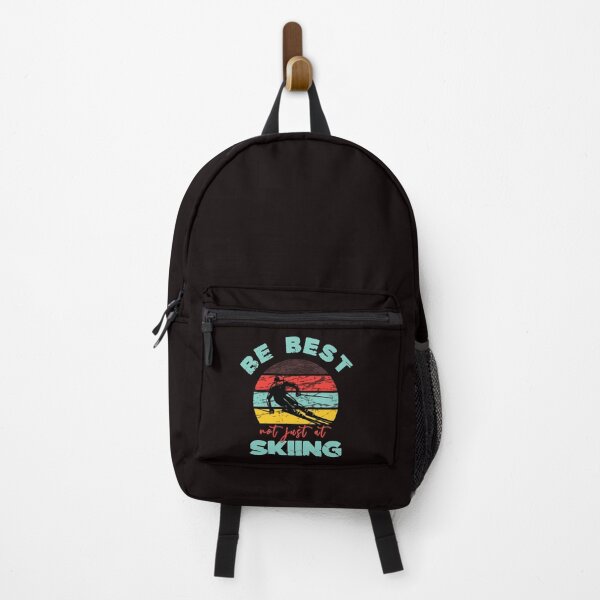 Item preview, Be Best Not Just At Skiing - Funny Skiing Humor Sunset Retro Skiing Image Gift Idea designed and sold by leo121687.