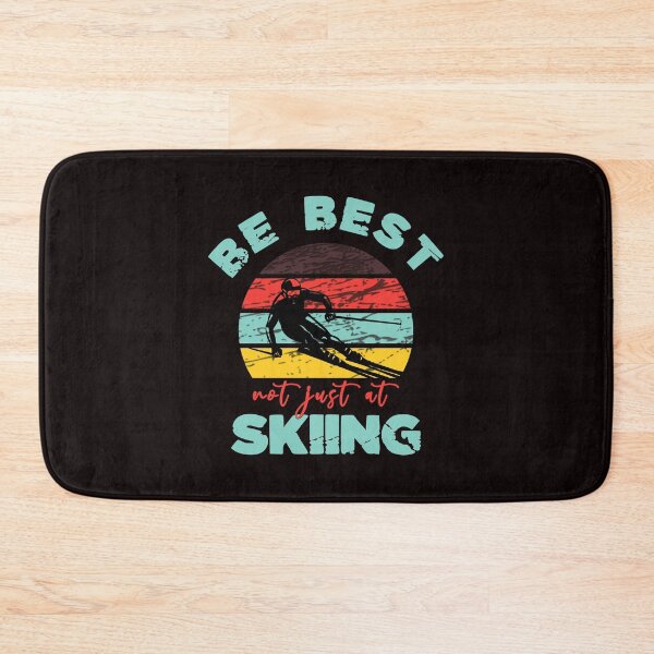 Item preview, Be Best Not Just At Skiing - Funny Skiing Humor Sunset Retro Skiing Image Gift Idea designed and sold by leo121687.