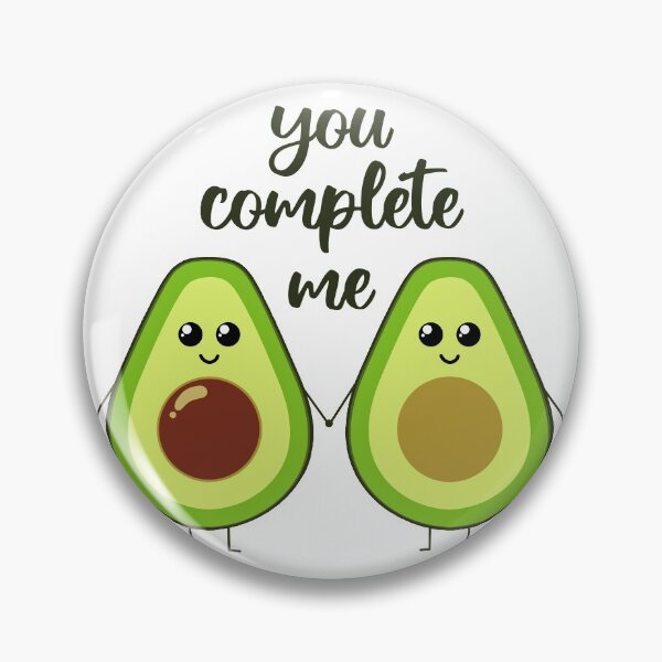 Item preview, You complete me | cute avocado holding hands designed and sold by felinefeelings.