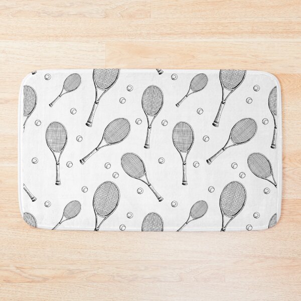 Item preview, Tennis pattern. Hand drawn sketch of tennis rackets. Black and white designed and sold by Canatic.