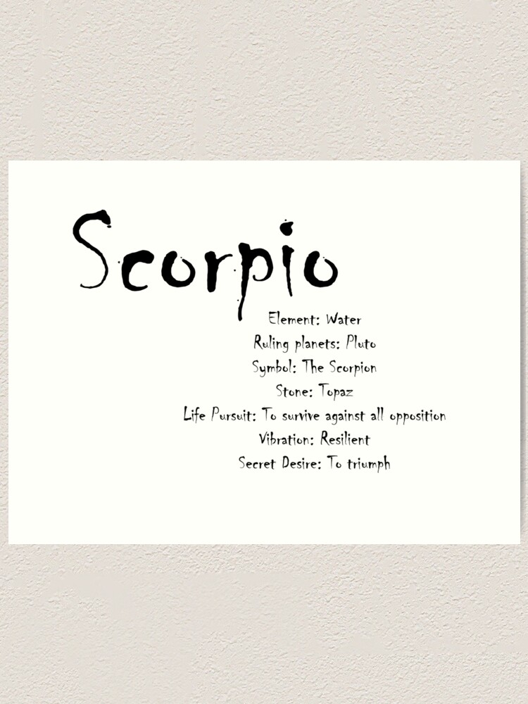 Scorpio Traits