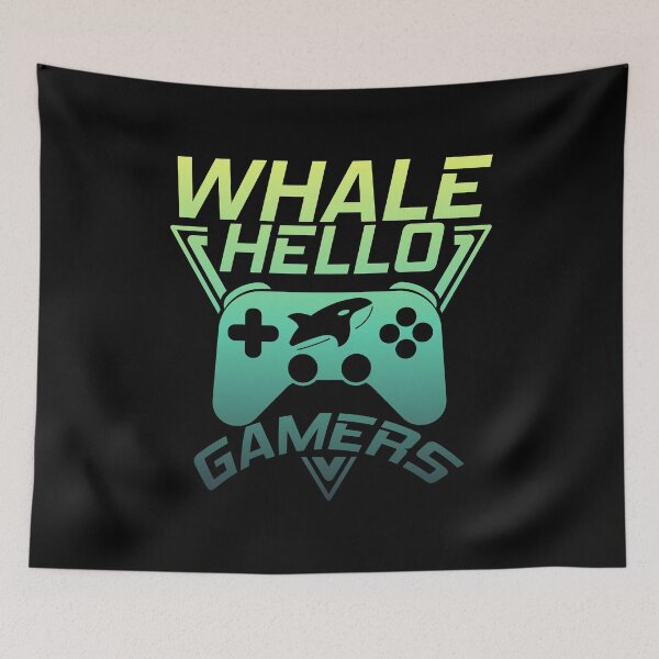 Item preview, WHALE HELLO GAMERS, WHALE HELLO THERE, FUNNY GAMER ORCAS LOVER designed and sold by TheFirstOne.