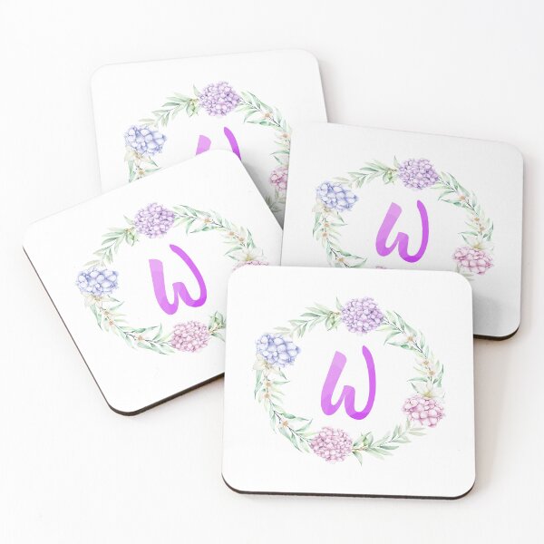 Item preview, Purple Floral W designed and sold by JustGift.