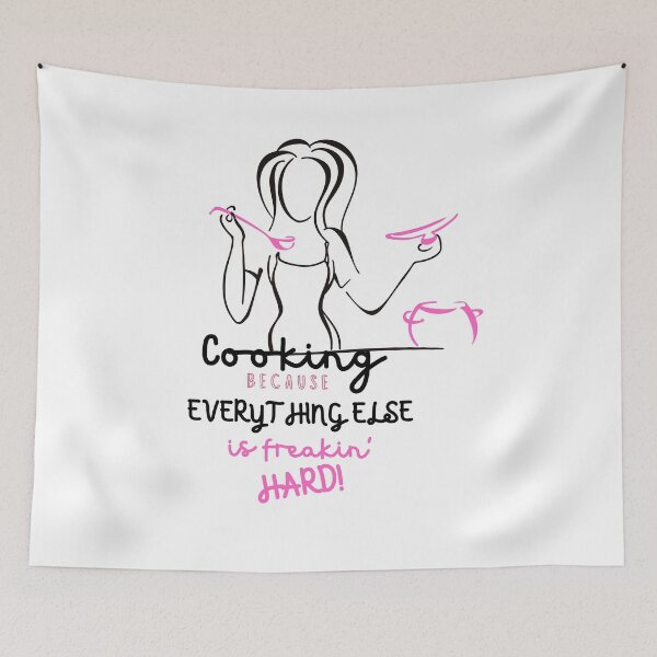 Item preview, Cooking Because Everything Else Is 'Freakin' Hard designed and sold by Nancyanna.