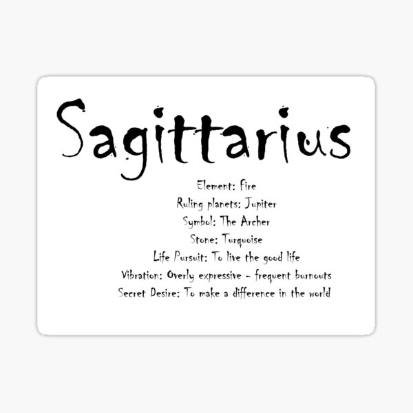 Item preview, Sagittarius Traits designed and sold by CrankyOldDude.