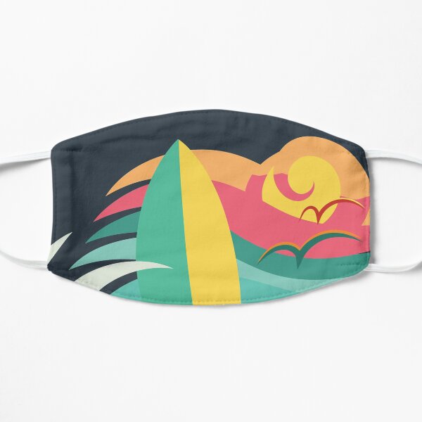 Venice beach California surf and skate paradise (light colors) Mask