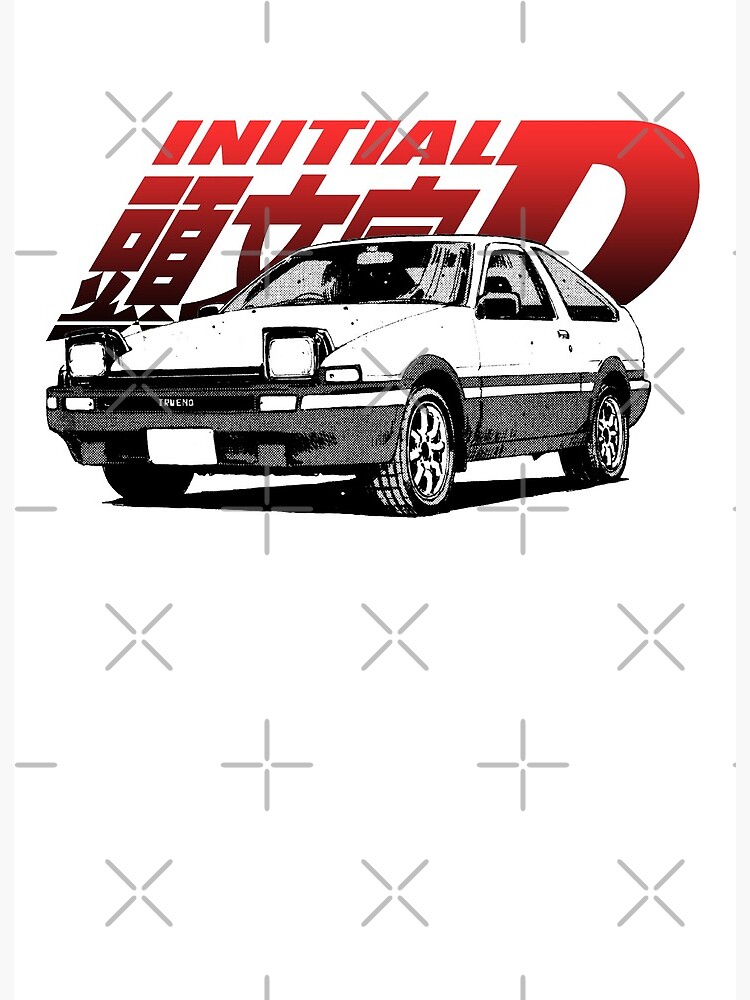 Initial D Manga Panel AE86 VS RX7 Art Board Print for Sale by