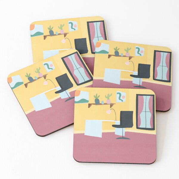 Item preview, Cute doll house office illustration designed and sold by Shus-arts.