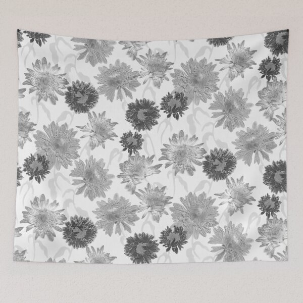 Item preview, Pressed Pom Pom Gray Flowers designed and sold by Carolina Diaz.