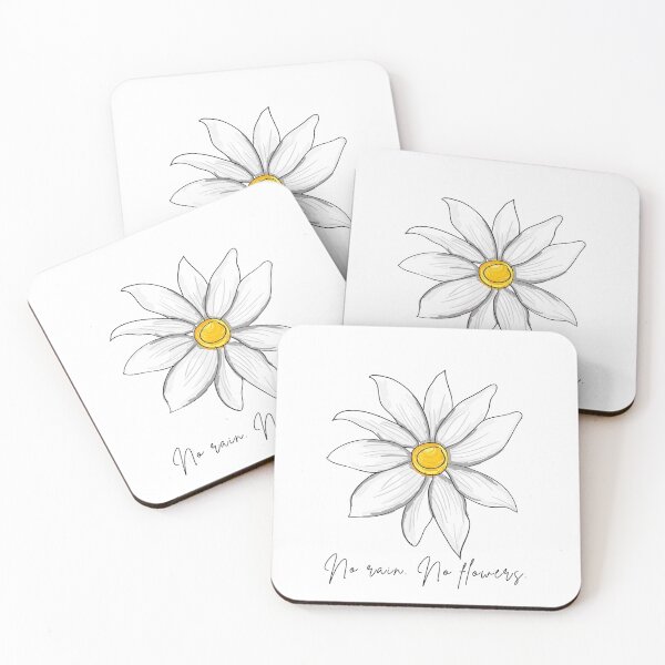 Item preview, No rain no flowers white margate flower designed and sold by mirtoth.