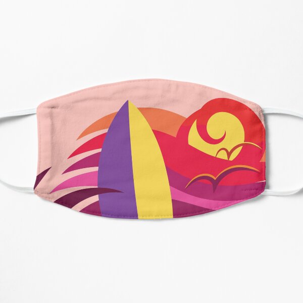 Venice beach California surf and skate paradise (red sunset colors) Mask