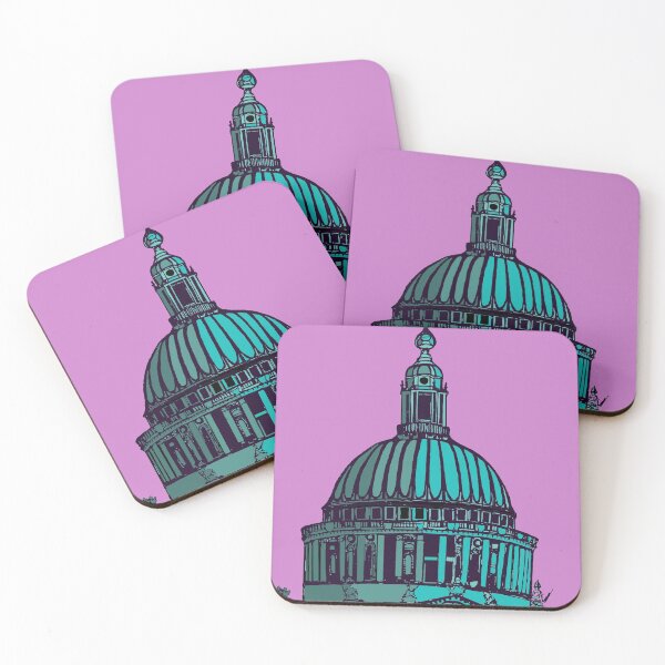 Item preview, Old London Architecture Saint Paul's (Pink & Turquoise) designed and sold by Stephenmario.