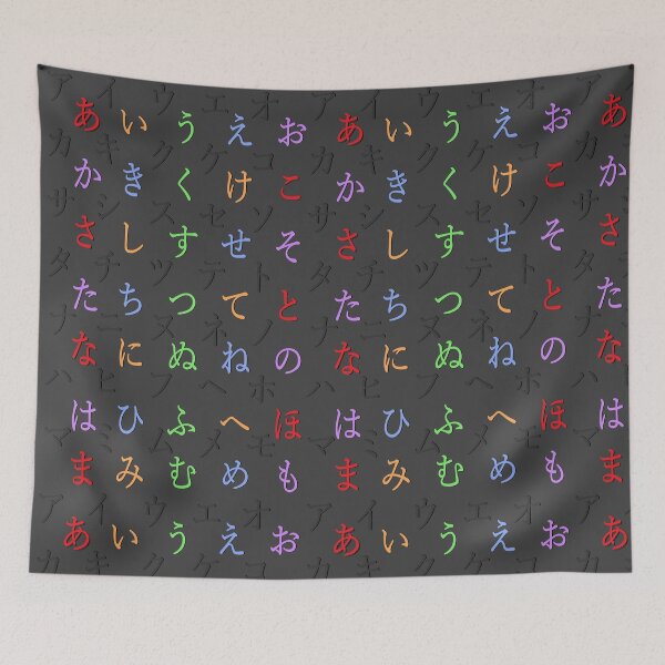 Item preview, japanese alphabet - black designed and sold by ZiphGames.