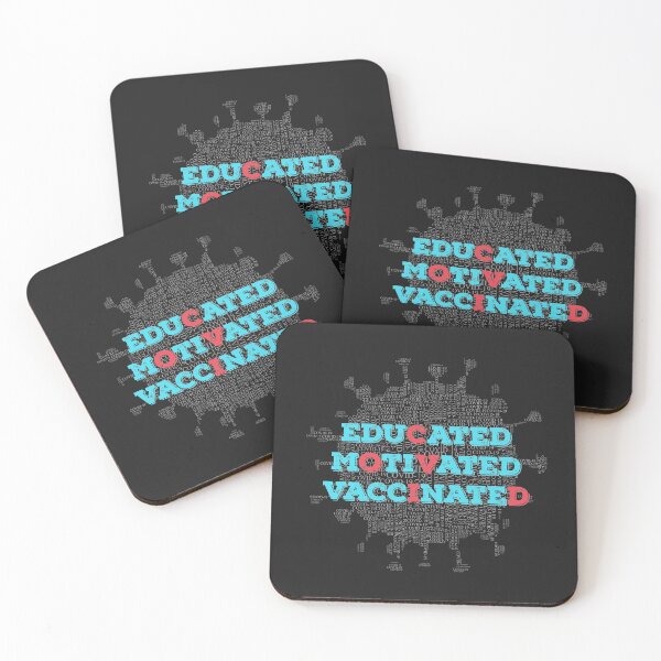 Item preview, educated motivated vaccinated designed and sold by GraphicBit.