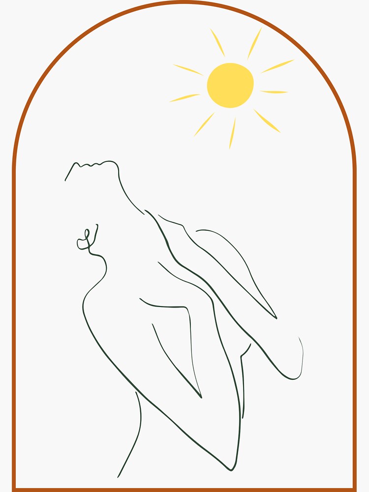 Minimalistic Naked Girl On Window Art Sticker For Sale By Lrohit Redbubble