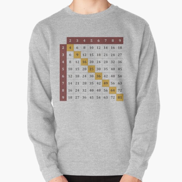 Multiplication table Pullover Sweatshirt