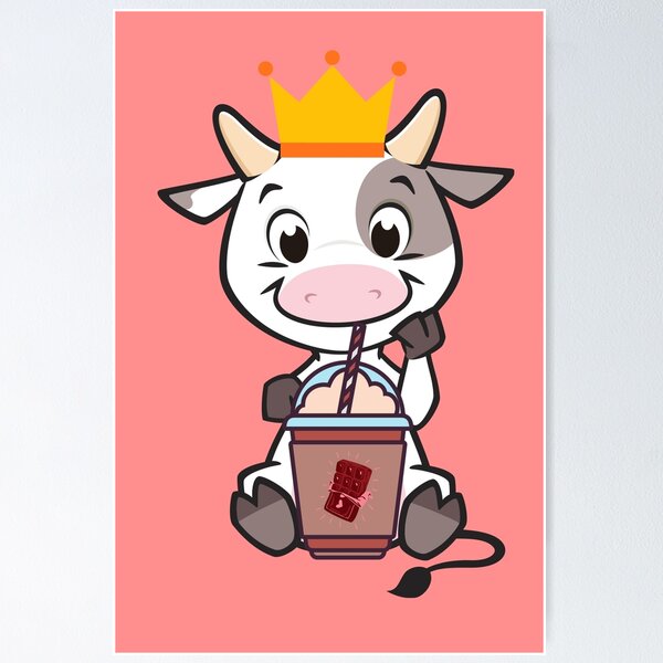 Chocolate Cow kawaii Poster for Sale by MayBK