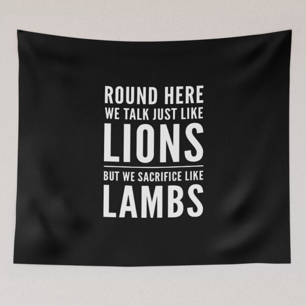 Item preview, Lions and Lambs (White) designed and sold by UnicornPeeps.