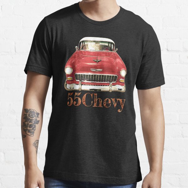 Red 55 Chevy Classic Car Design Essential T-Shirt