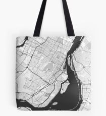 Montreal Map Gray Tote Bag