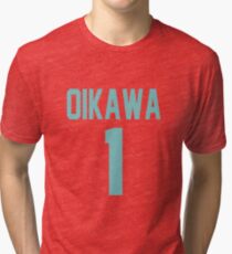 Haikyuu!! Oikawa Jersey Number 1 (Aoba) Tri-blend T-Shirt