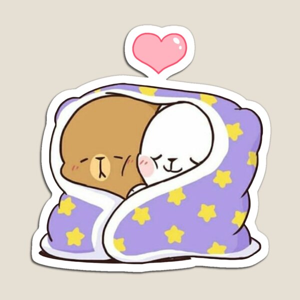 Cute Milk couple Magnet