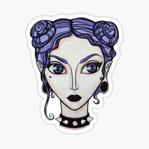 Pastel goth girl Sticker