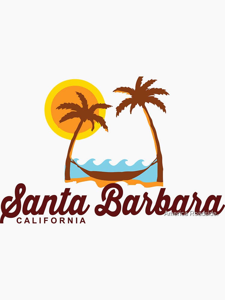 Thumbnail 3 of 3, Sticker, Santa Barbara - California. designed and sold by ishore1.