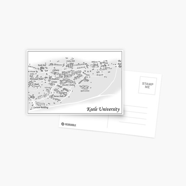 NQO Keele Uni Map Postcard
