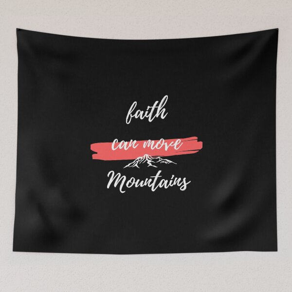 Item preview, Christian quote bible verse Faith can move mountains designed and sold by pureheartvision.