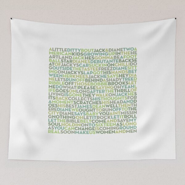 Item preview, Jack & Diane - John 'Cougar' Mellencampf - lyrics v.2 designed and sold by x1brett.