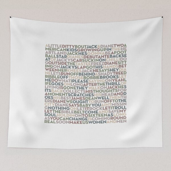 Item preview, Jack & Diane - John 'Cougar' Mellencampf - lyrics v.3 designed and sold by x1brett.