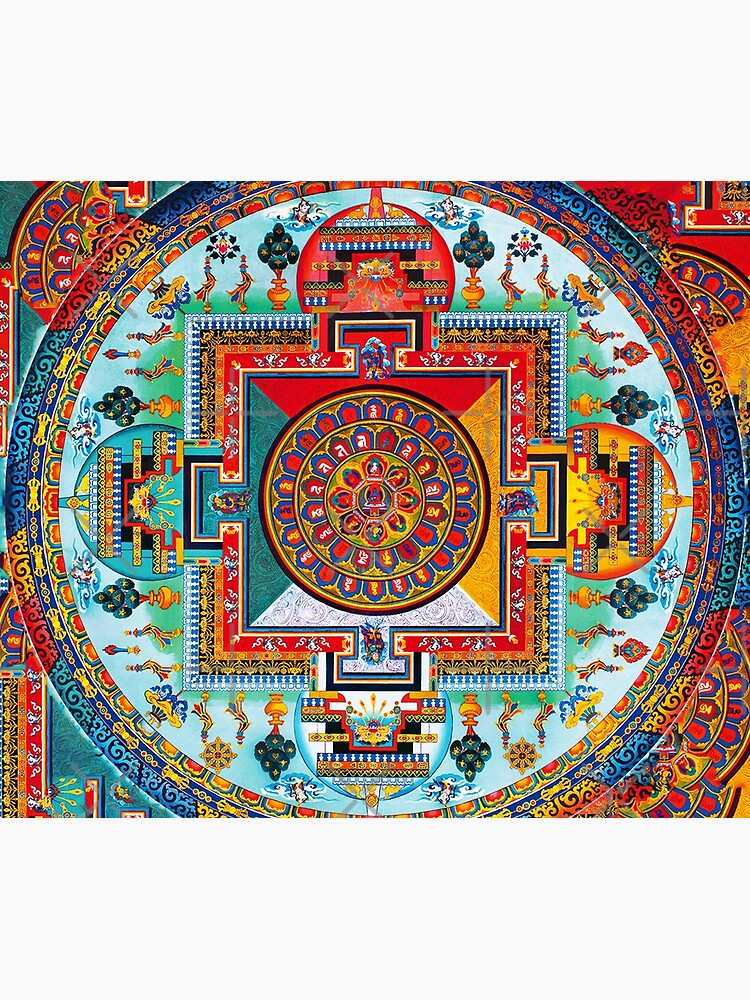 Thumbnail 6 of 6, Throw Blanket, Buddhist Mandala 28 designed and sold by GuyBlank.