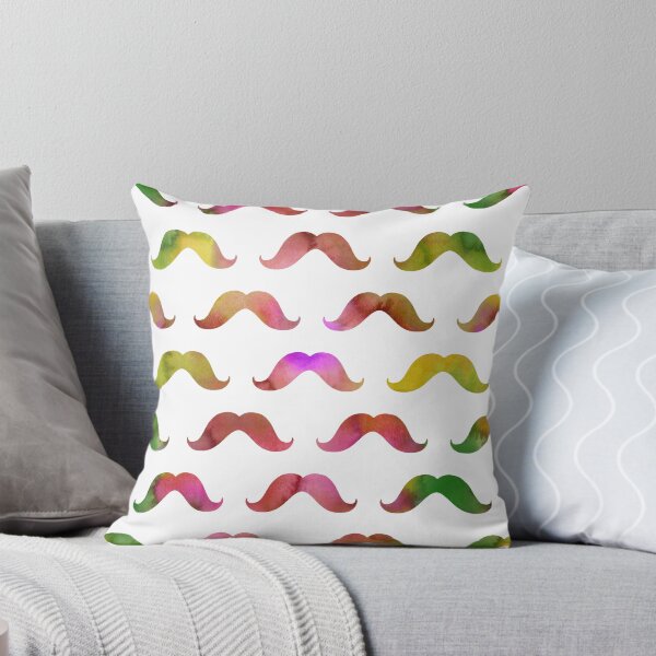 Aperçu de l'œuvre Pink Tie Dye Watercolor Mustache Pattern Mustaches  créée et vendue par SilverSpiral.