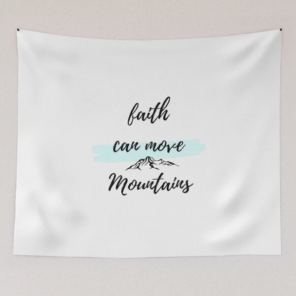 Item preview, Christian quote bible verse Faith can move mountains designed and sold by pureheartvision.