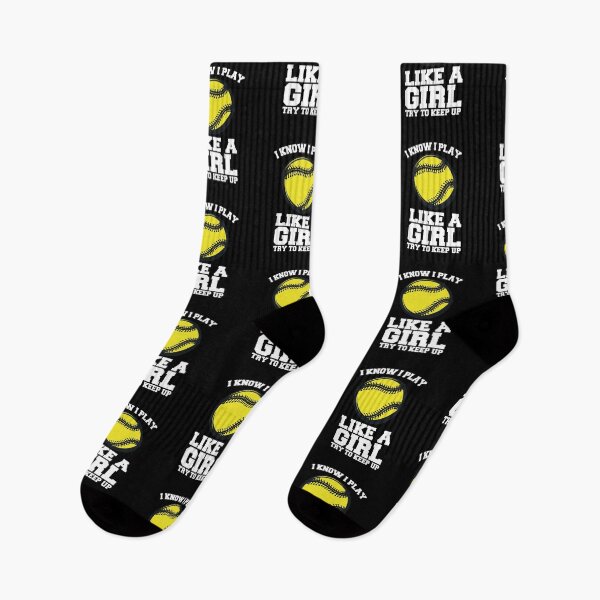 Item preview, I Know I Play Like A Girl Try To Keep Up - Softball designed and sold by kindxinn.