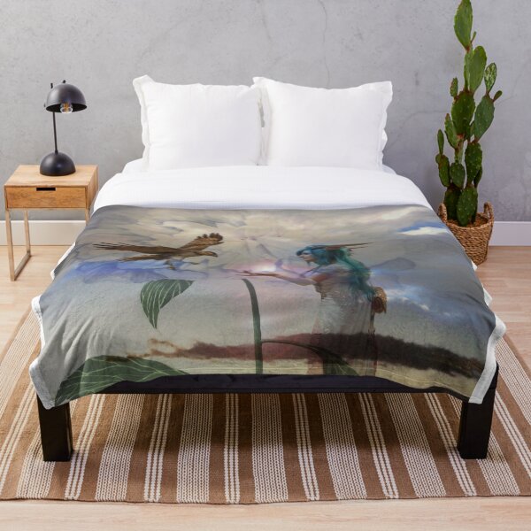 In the House of the Hawk Throw Blanket