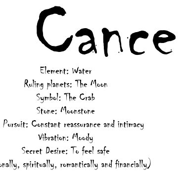 Cancer Traits Art Print