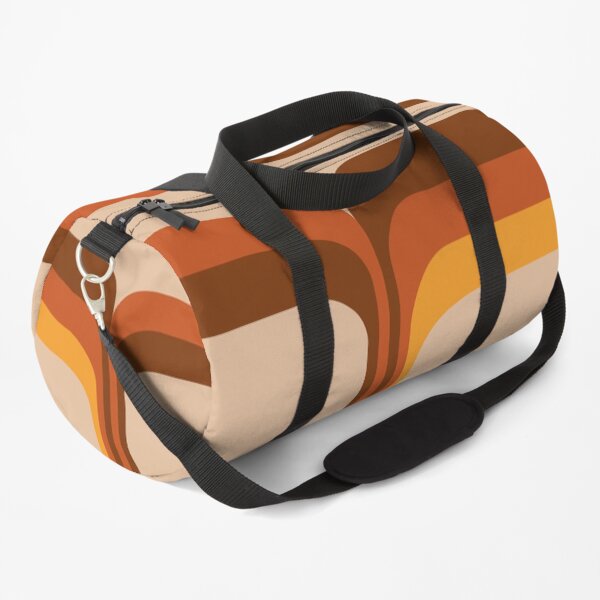 Retro 70s Supergraphic Stripes Duffle Bag