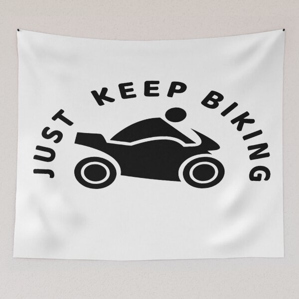 Item preview, Just Keep Biking Motorcycle In Black designed and sold by Indra Agrawal.