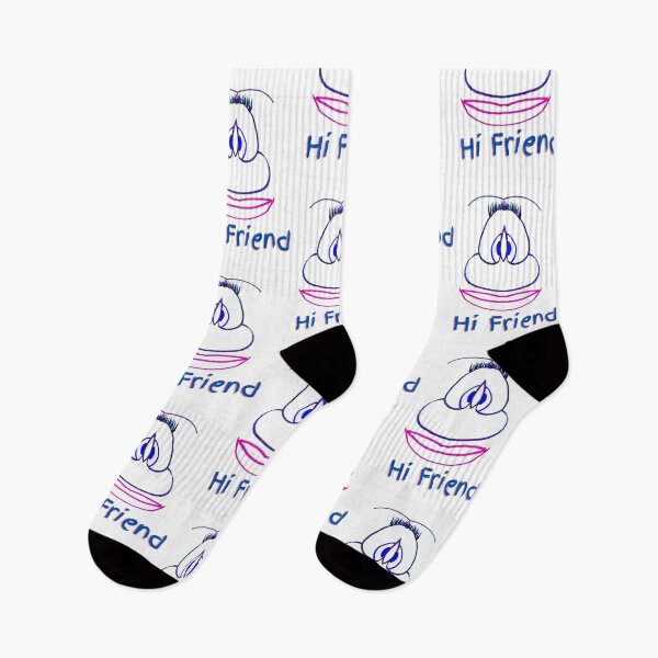 Item preview, Funny Art Smiling Face Hi Friend Print designed and sold by Mary Riley.
