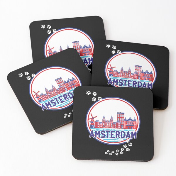 Item preview, Amsterdam Skyline Cat  designed and sold by orangeblue21.